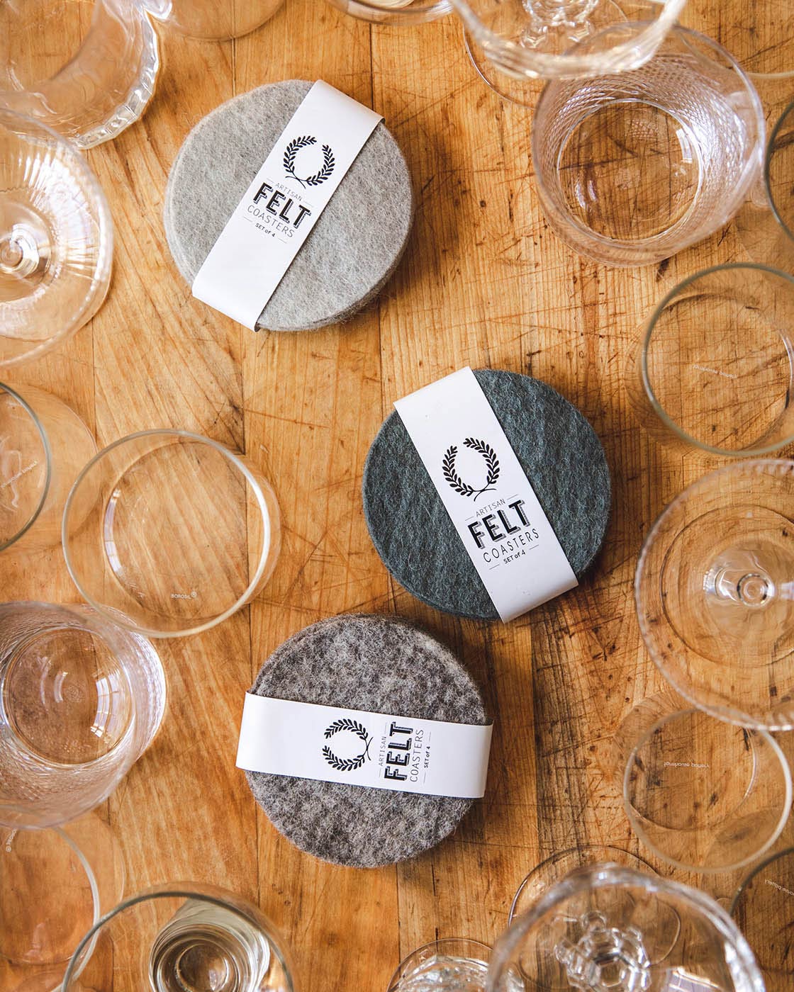 Artisan Felt Coasters - Set of 4 - Image 7